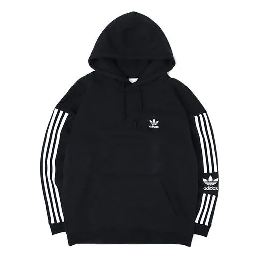 adidas originals Lock Up Fleece Lined Casual Sports Pullover Black ED6124