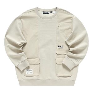 FILA FUSION Collection Change The Game Logo Sweatshirt 'Beige' T11M311213F-BG