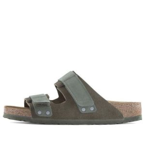 Birkenstock Uji Nubuck Leather Suede Narrow Fit Sandals 'Thyme' 1024833