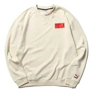 PUMA Culture Maker Crew Sweat Pullover Round Neck Creamy White 597910-68
