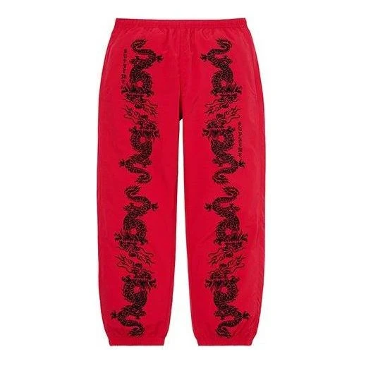 Supreme Dragon Track Pants 'Red Black' SUP-SS21-765