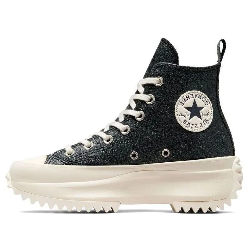 Converse Run Star Hike Leather High Top 'Sparkly Black' A07947C