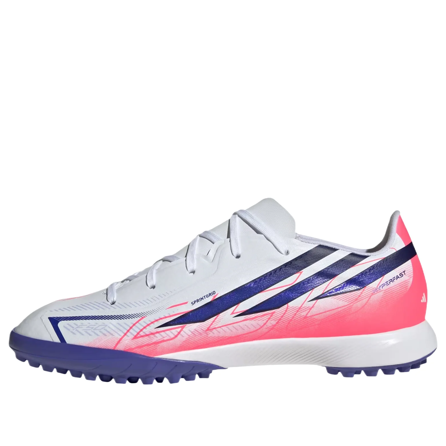 (GS) adidas F50 Hyperfast League TF 'Cloud White Solar Purple' KK1321