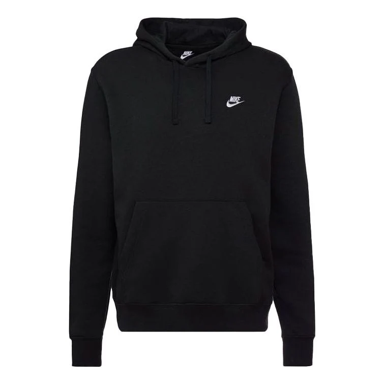 Nike Sportswear Club Fleece Pullover Hoodie 'Black white' BV2654-010