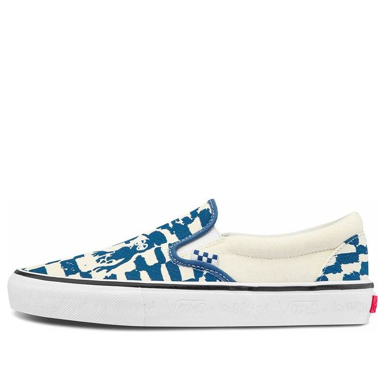 Vans Unisex Skate Slip-On Low-Top Sneakers Blue/White VN0A4BWDAPG
