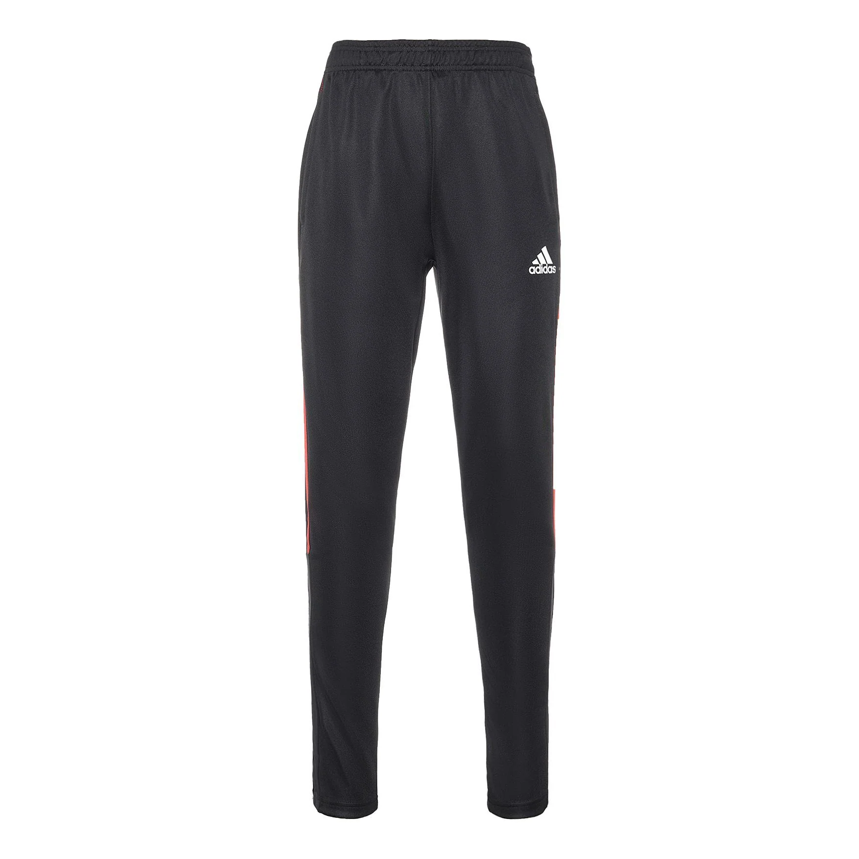 Men's adidas SS22 Solid Color Side Stripe Lacing Sports Pants/Trousers/Joggers Black HB4107