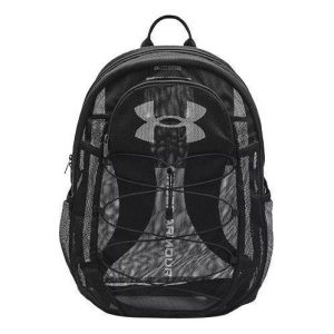 Under Armour Hustle Mesh Backpack 'Black Grey' 1372288-001