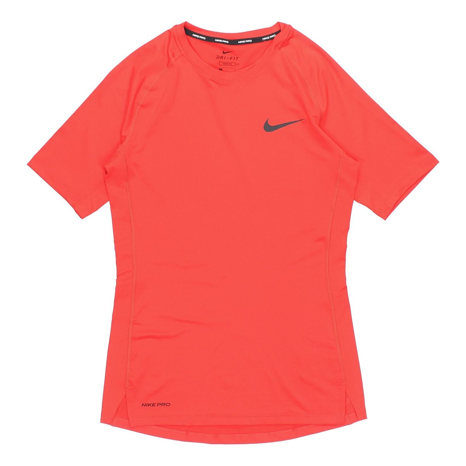 Nike Pro Logo Training Quick Dry Tight Short Sleeve Red BV5632-657