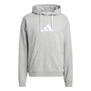 Men's adidas Cotton Hoody Basketball Casual Sports Gray HF0237