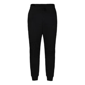 adidas Classic Logo Drawstring Fleece Lined Sports Pants Black FI1476