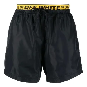 Off-White Classic Industrial logo-trim Swim Shorts OMFA014C99FAB0011018