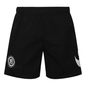Men's Nike Pants Large Logo Solid Color Sports Soccer/Football Shorts Black AQ0665-010