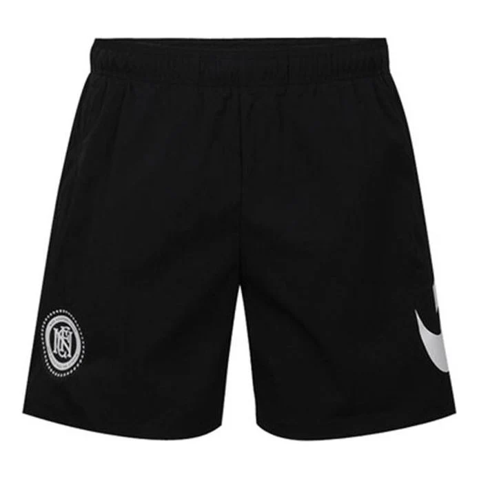 Men's Nike Pants Large Logo Solid Color Sports Soccer/Football Shorts Black AQ0665-010
