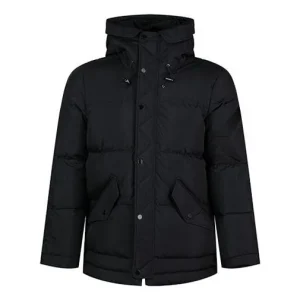 Air Jordan Wings Outdoor mid-length hooded down Jacket Black BQ4171-010