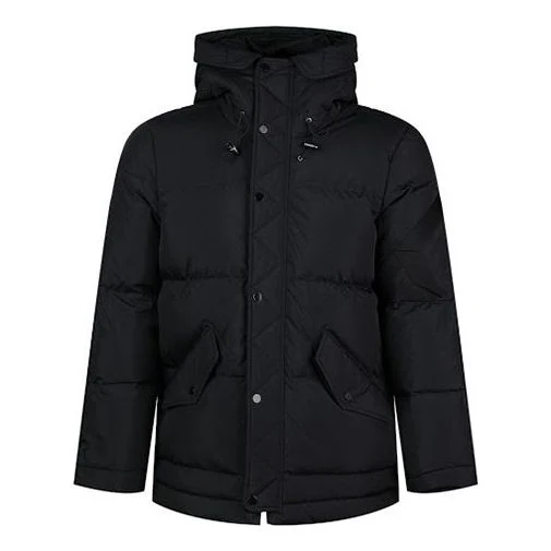 Air Jordan Wings Outdoor mid-length hooded down Jacket Black BQ4171-010