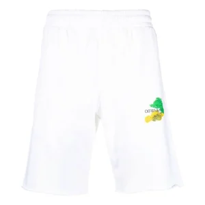 Off-White Brush Arrows Raw-Cut Shorts 'White' OMCI006S23FLE0020184