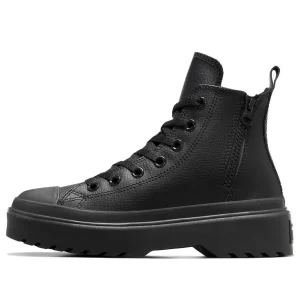 (GS) Converse Chuck Taylor All Star Lugged Lift Platform Leather 'Black' A04819C