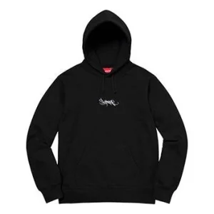Supreme SS19 Tag Logo Hooded Sweatshirt Black Logo SUP-SS19-573