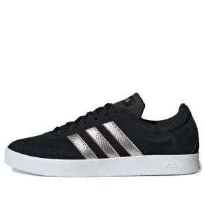 (WMNS) adidas VL Court 2.0 'Black Platinum Metallic' EE6784