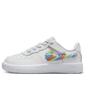 (PS) Nike Force 1 Low LV8 EasyOn 'Rainbow Lace Swoosh' FN4890-100