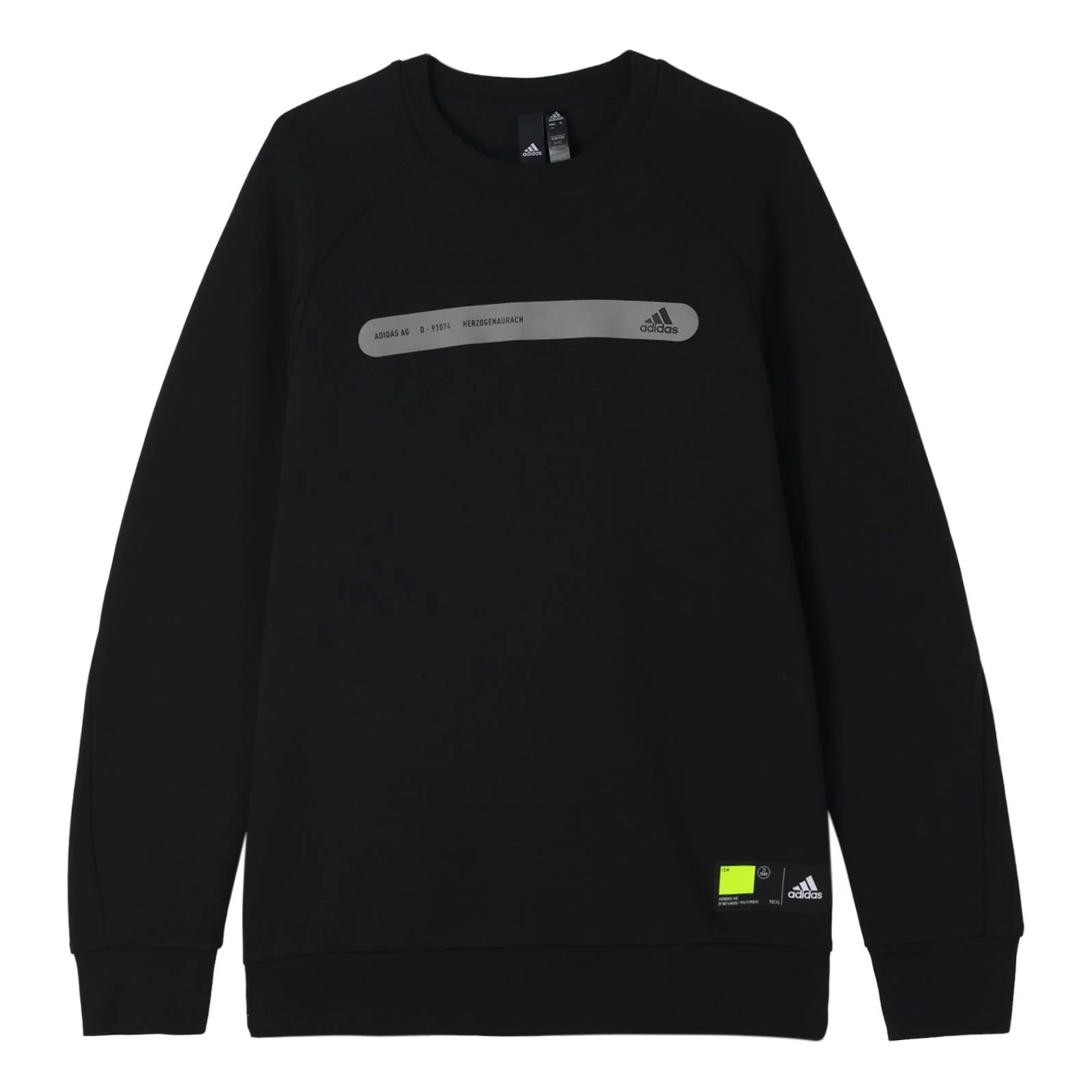 adidas Th Swt Dk Ref Logo Printing Sports Pullover Round Neck Black GP0995