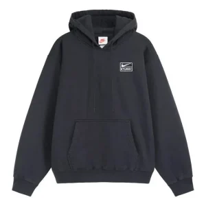 Nike x Stussy Logo Hoodie Asia Sizing 'Black' DN4029-010