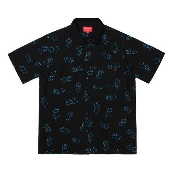 Supreme Dice Rayon S/S Shirt 'Black Blue' SUP-SS19-10592