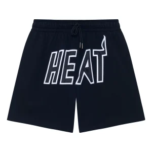 Mitchell & Ness x NBA Miami Heat Big Logo Shorts 'Black' MNJYSSS23107-BLACK