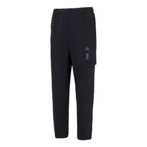 Men's adidas Wj 2.0 Wv Pnt Casual Straight Woven Solid Color Sports Pants/Trousers/Joggers Black HN8987