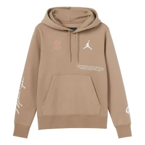 Air Jordan x CLOT Crossover Logo Printing Sports Pullover Asia Edition Brown AR8396-213