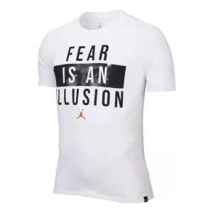 Air Jordan Fear Is An Illusion Sportswear Casual T-Shirt 'White' AQ8146-100