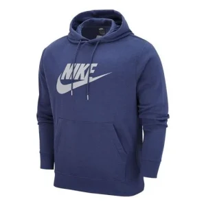 Nike front large logo hoodie 'Navy' DM1237-410