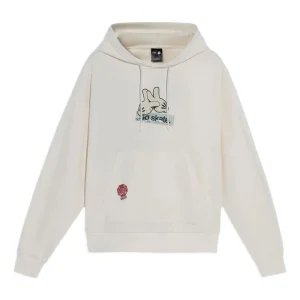 Li-Ning x OG_SLICK Crossover Skateboard Series Pattern Printing Hoodie 'Creamy White' AWDS173-2