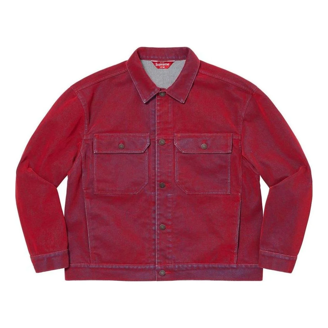 Supreme Flocked Denim Trucker Jacket 'Purple' SUP-SS23-089