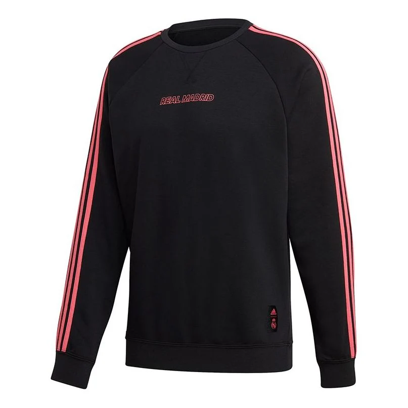 adidas Real Madrid Soccer/Football Sports Pullover Black GH9997