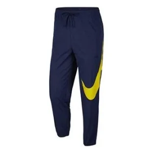 Nike Big Swoosh Woven Pant Large Athleisure Casual Sports Pants 'Blue Yellow' AT5680-470