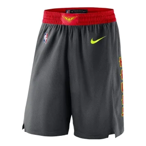 Nike NBA Atlanta Hawks Icon Edition Swingman Shorts 'Anthracite University Red' AJ5581-060