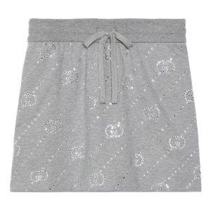 (WMNS) Gucci Light Felted Cotton Jersey Skirt 'Grey' 770187-XJF01-1056