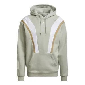 Men's adidas Sw Fl Hoddie Contrasting Colors Sports Green HP1896