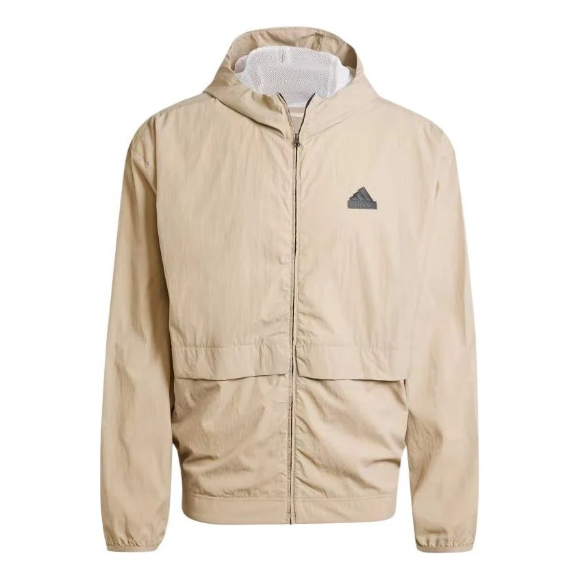 adidas City Escape Full-Zip Hoodie Asia Sizing 'Beige' IS9284