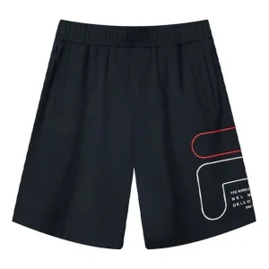 FILA Alphabet Logo Knit Casual Sports Shorts Blue F11M138613F-NV