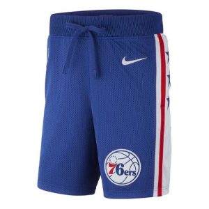 Nike NBA Philadelphia 76ers Colorblock Sports Breathable Quick Dry Basketball Shorts Blue AR8785-495