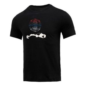 Nike SS22 Logo Printing Sports Round Neck Short Sleeve Black DM2463-010