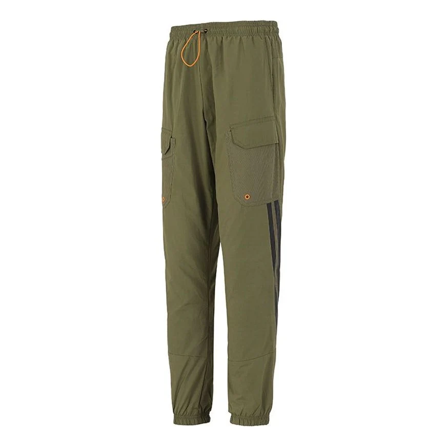 Men's adidas Side Pocket Bundle Feet Sports Pants/Trousers/Joggers Military Green H65368