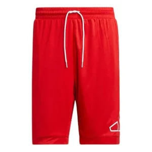 adidas Big Logo Short Logo Printing Sports Shorts Red GT3020