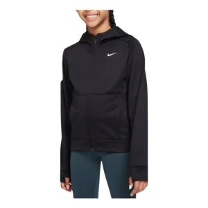 (GS) Nike Therma-FIT Full-Zip Hoodie 'Black White' FD2861-010