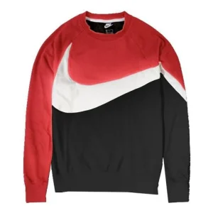Nike Big Swoosh LOGo Sportswear French Terry Red/Black AR3089-010