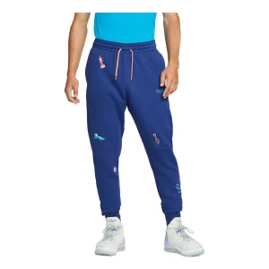 Nike Pattern Printing Elastic Waistband Bundle Feet Sports Pants Men's Blue DQ6146-455