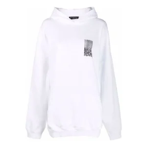 Balenciaga Barcode Cotton Hoodie 'White' 651799TKVE69040