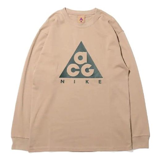 Men's Nike x ACG Basic logo Long Sleeves Gray T-Shirt BQ7203-247